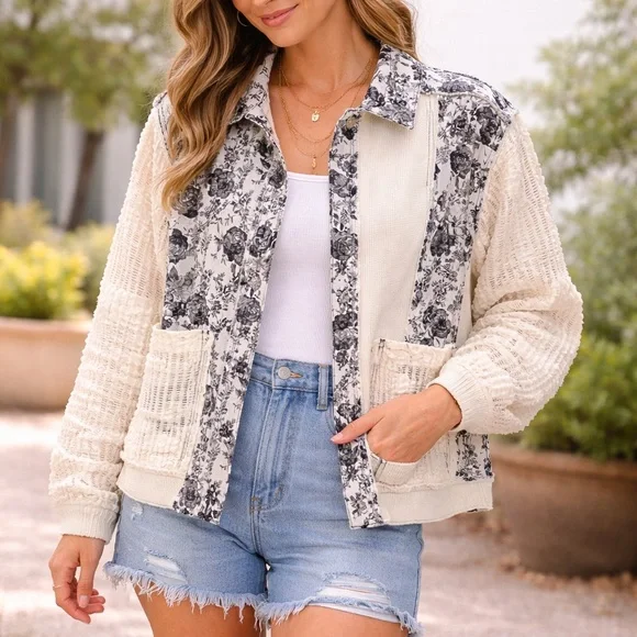 POL Patchwork Boho Jacket - Picture 4 of 4